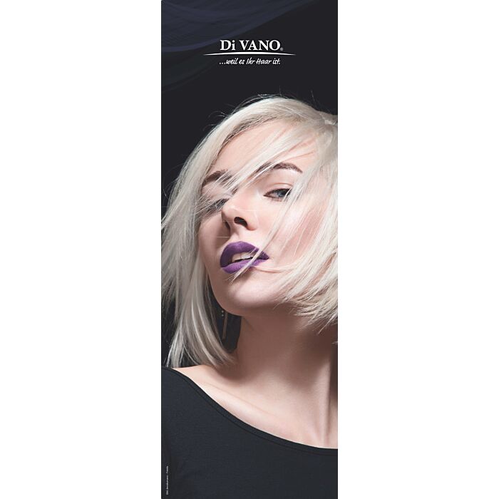 Textilfahne 42 x 119cm DiVANO MAGIC Silber